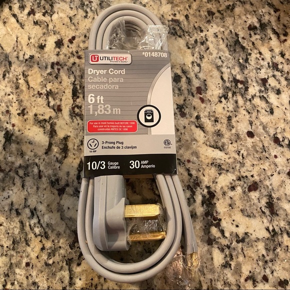 Utilitech Dryer Cord 10 Gauge - Picture 1 of 6
